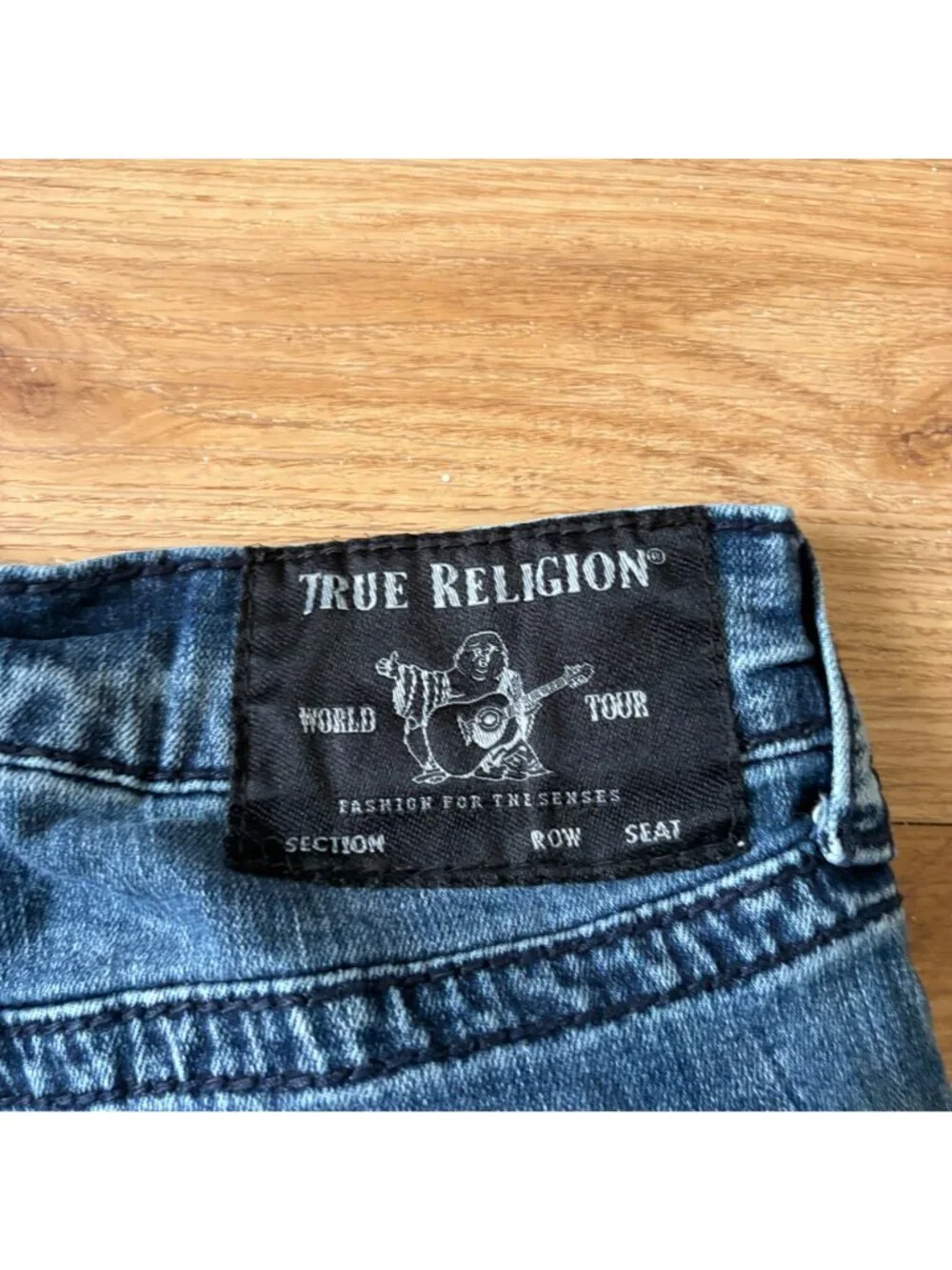 True Religion Rocco Relaxed Skinny Moto Leg MR Denim Jeans Blue Men’s Size 30